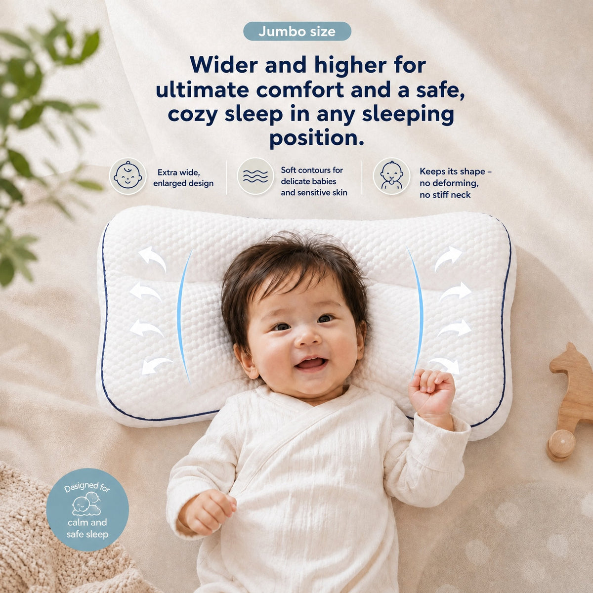 Almohada cervical para bebés y niños