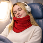 Almohada de viaje para cuello con soporte envolvente para avión y coche