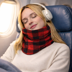 Almohada de viaje para cuello con soporte envolvente para avión y coche