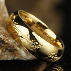 Anillo con escritura rúnica de fantasía que brilla en la oscuridad, hipoalergénico sin níquel, anillo de moda que absorb
