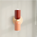 Aplique de pared con batería — doble pantalla cápsula, diseño sin cables