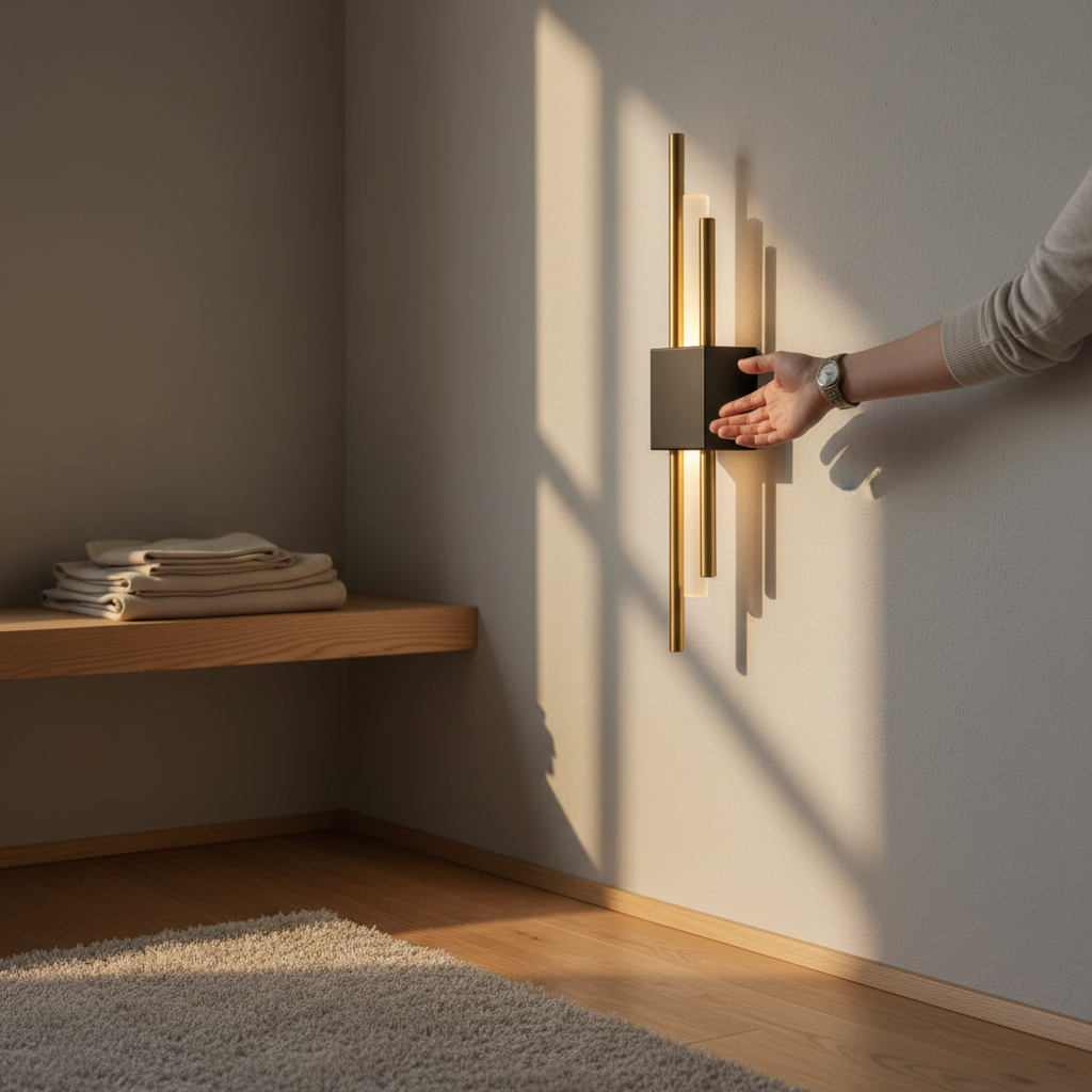 Aplique de pared Glitch | Lámpara LED regulable con control táctil y mando a distancia