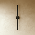 Aplique de pared vertical minimalista lineal con base redonda