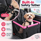 Asiento Elevador de Coche para Perros Pequeños y Gatos - Asiento de Viaje Estable para Reducir el Movimiento en Asientos