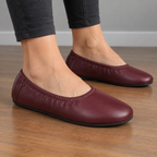 Bailarinas burdeos para mujer sin cordones Tiendalodama