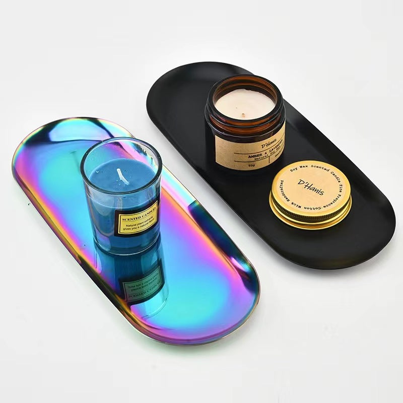 Bandeja de metal para joyas y accesorios