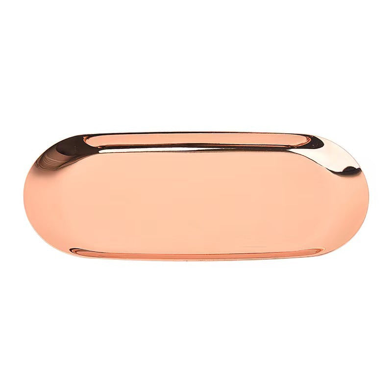Bandeja de metal para joyas y accesorios