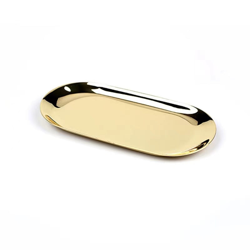 Bandeja de metal para joyas y accesorios