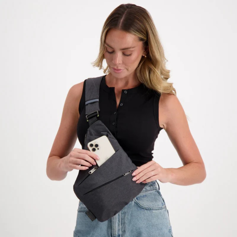 Bandolera antirrobo para almacenamiento seguro
