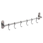 Barra de ganchos de pared de acero inoxidable para utensilios de cocina