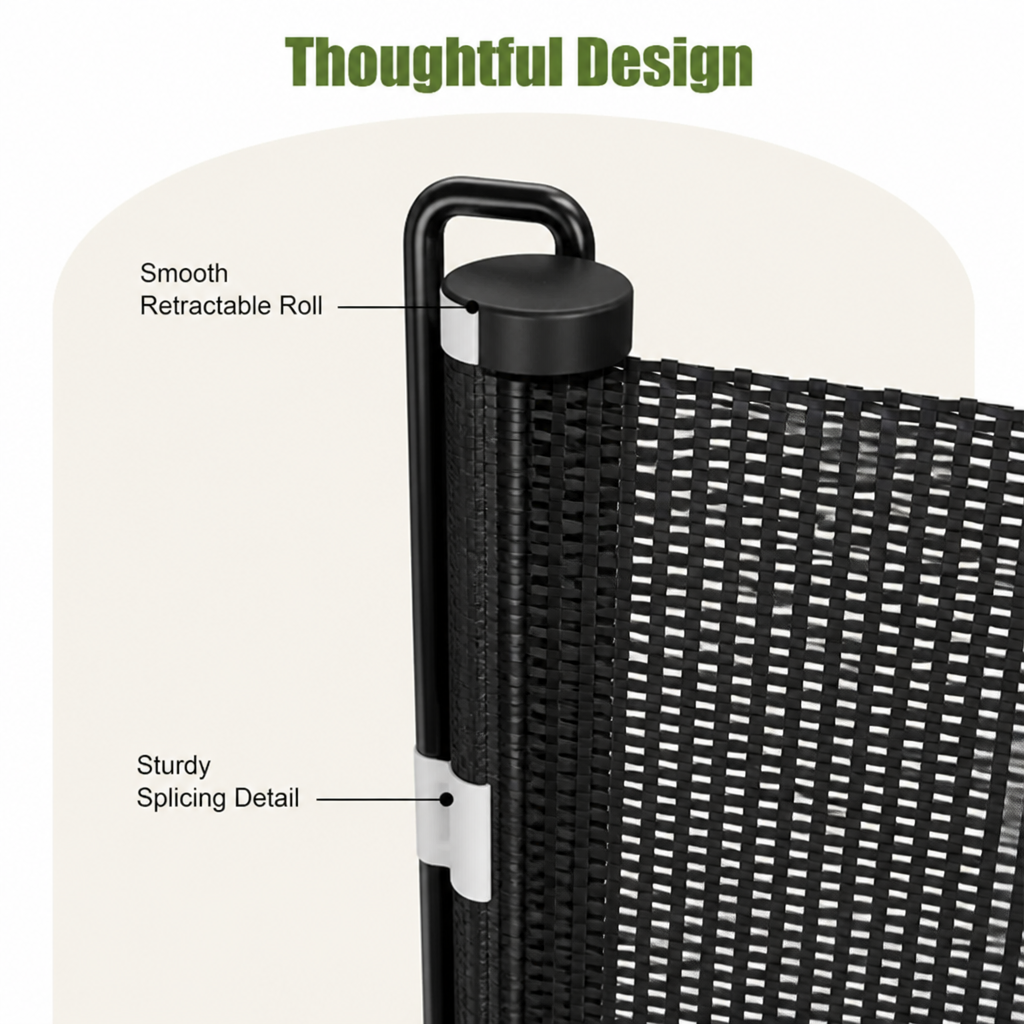 Barrera de seguridad retráctil y plegable sin taladrar (hasta 125 cm)