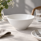 Bol de servir de porcelana blanca 25 cm minimalista