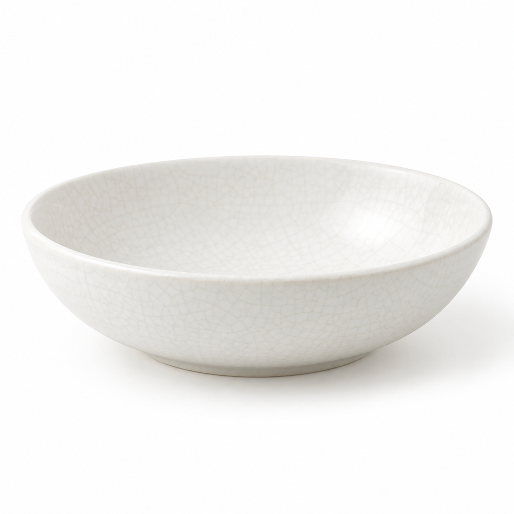 Bol para pasta de cerámica blanca Tiendalodama 25 cm ancho y bajo