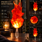 Bola de fuego flotante para cosplay