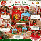 Bolsas navideñas para golosinas autocierre fácil – Diseño Papá Noel y muñeco de nieve | Resellables, aptas para alimento