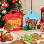 Bolsas navideñas para golosinas autocierre fácil – Diseño Papá Noel y muñeco de nieve | Resellables, aptas para alimento
