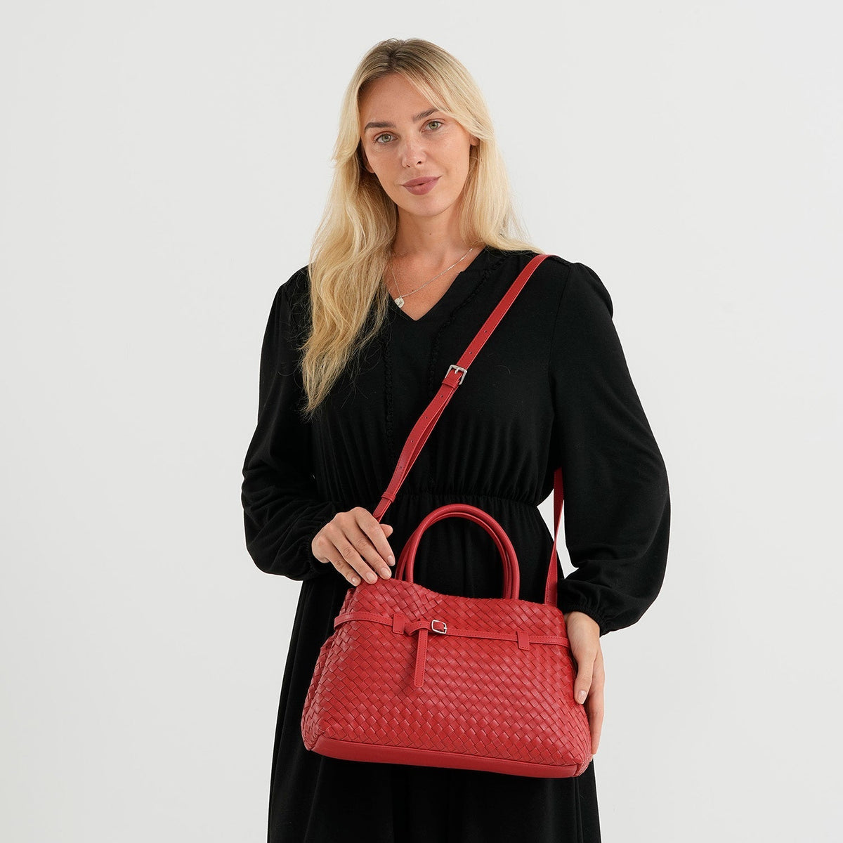 Bolso bandolera de Piel auténtica para mujer Valissiere con múltiples bolsillos