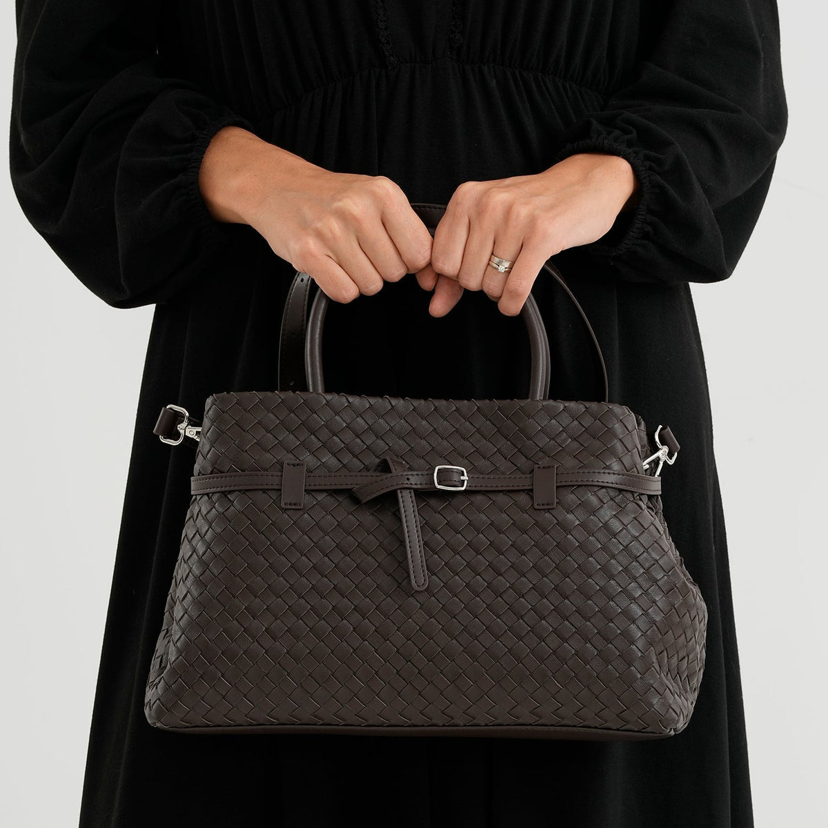 Bolso bandolera de Piel auténtica para mujer Valissiere con múltiples bolsillos
