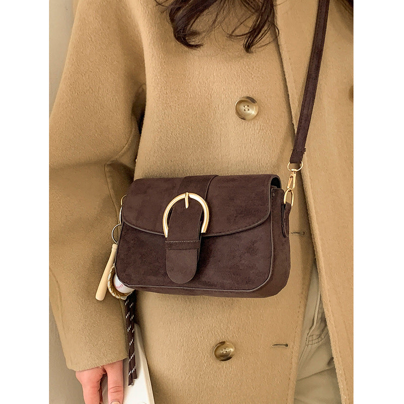 Bolso bandolera elegante de ante