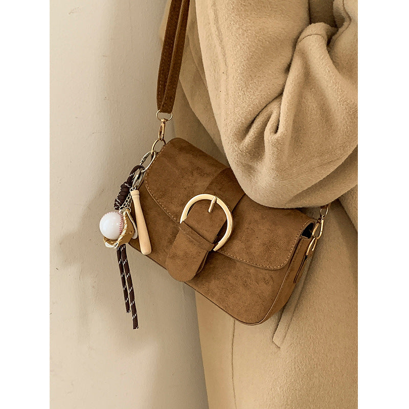 Bolso bandolera elegante de ante