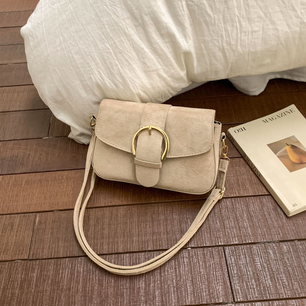 Bolso bandolera elegante de ante