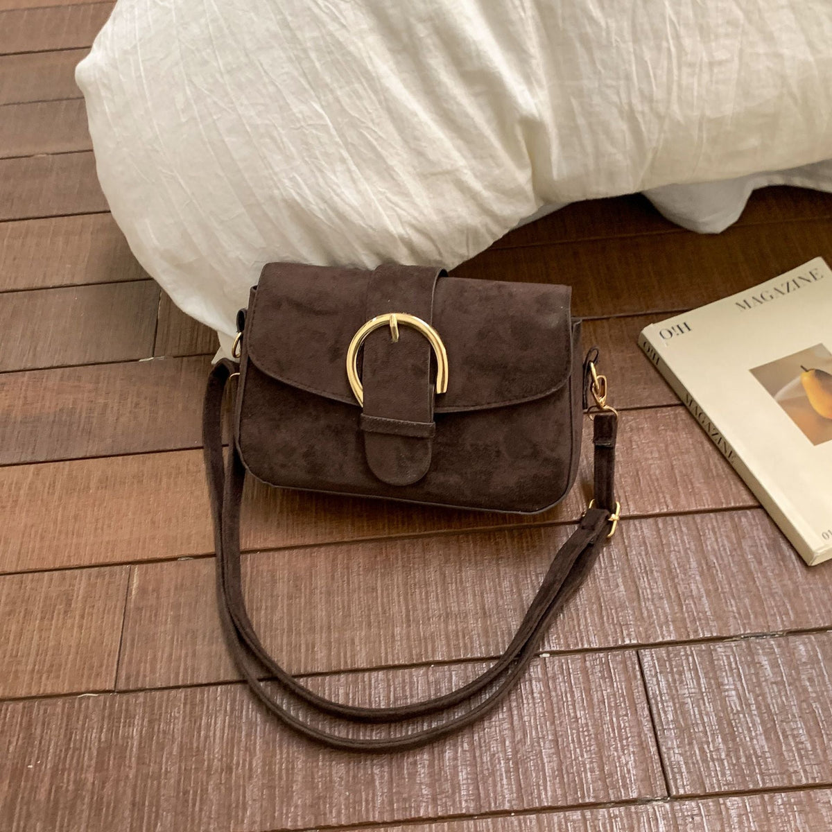 Bolso bandolera elegante de ante