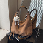 Bolso de hombro slouchy de ante suave