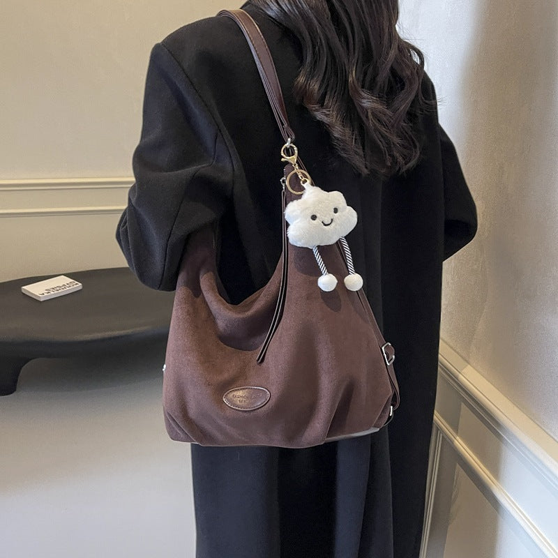 Bolso de hombro slouchy de ante suave