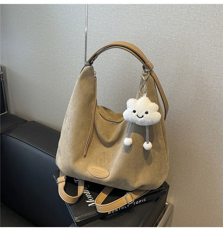Bolso de hombro slouchy de ante suave