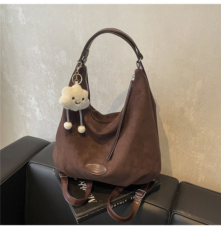 Bolso de hombro slouchy de ante suave