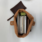 Bolso tote de piel con tachuelas