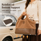 Transportín de Sherpa para Mascotas de Invierno para Paseos y Visitas al Veterinario - Base Estable, Bolso de Mano y Ban
