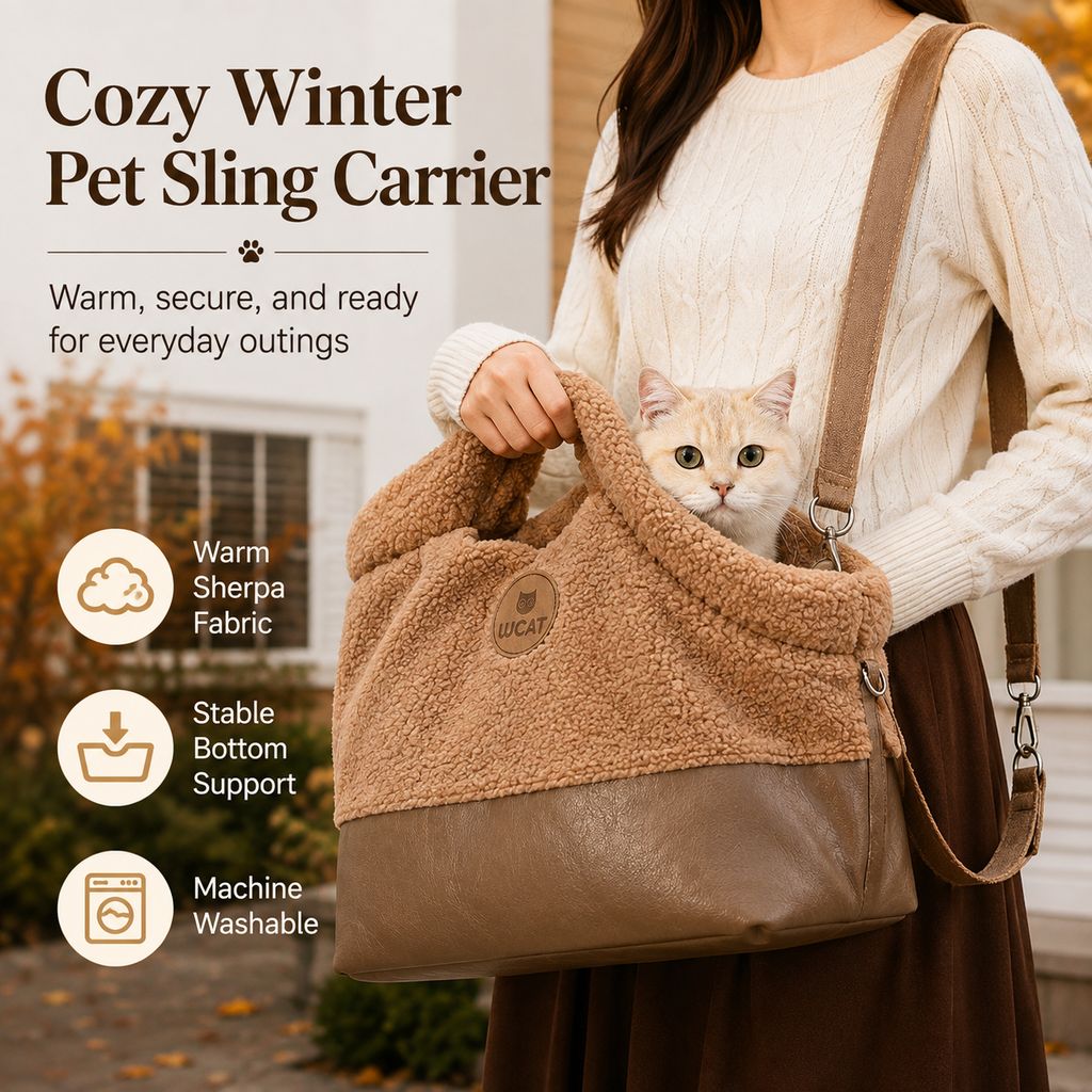Transportín de Sherpa para Mascotas de Invierno para Paseos y Visitas al Veterinario - Base Estable, Bolso de Mano y Ban