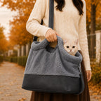 Transportín de Sherpa para Mascotas de Invierno para Paseos y Visitas al Veterinario - Base Estable, Bolso de Mano y Ban