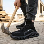 Botas de trabajo con puntera de acero y suela antideslizante resistente a perforaciones Kevlar