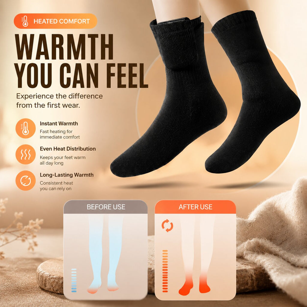 Calcetines calefactables para pies calientes