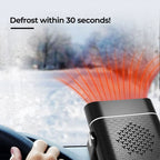Calefactor portátil para coche con ventilador y desempañador rápido de 12 V