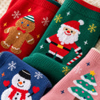 Calendario de adviento de calcetines de Navidad de 24 días, Caja regalo sorpresa de 12 pares, Diseños festivos aleatorio