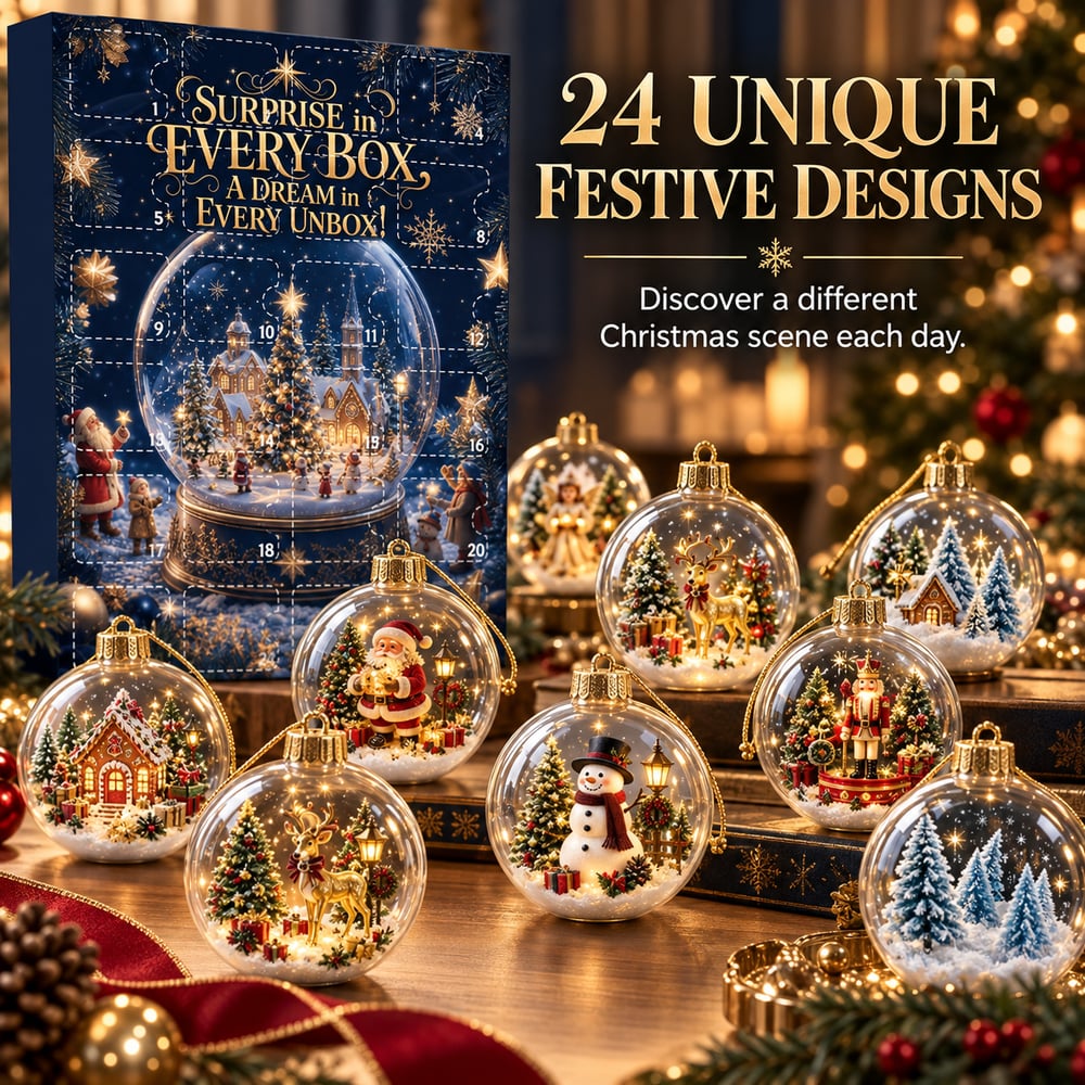 Calendario de Adviento de Bolas de Navidad 2026 – 24 Días con Sorpresas Navideñas