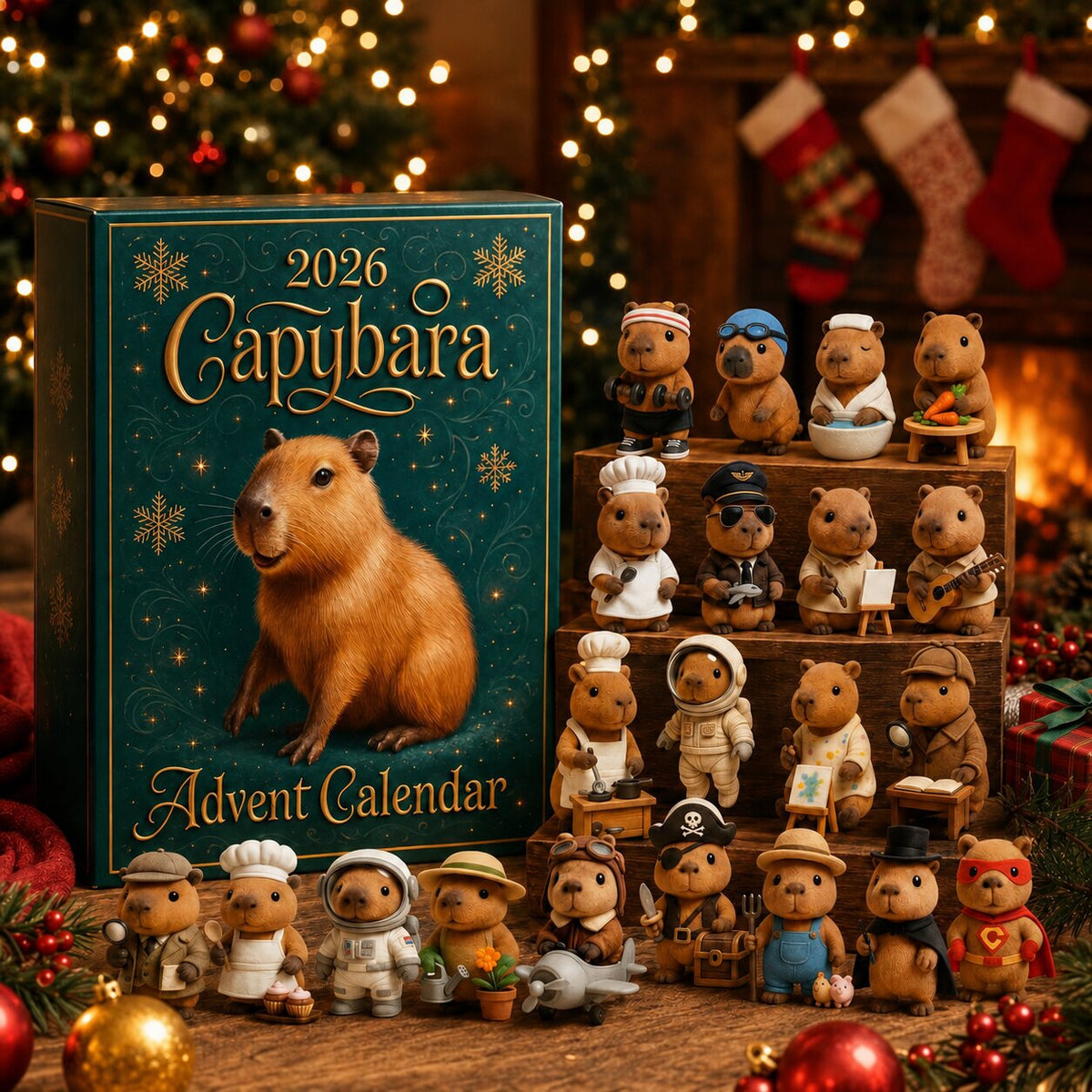 Calendario de Adviento de Capibaras 2026 - Cuenta Atrás de 24 Días