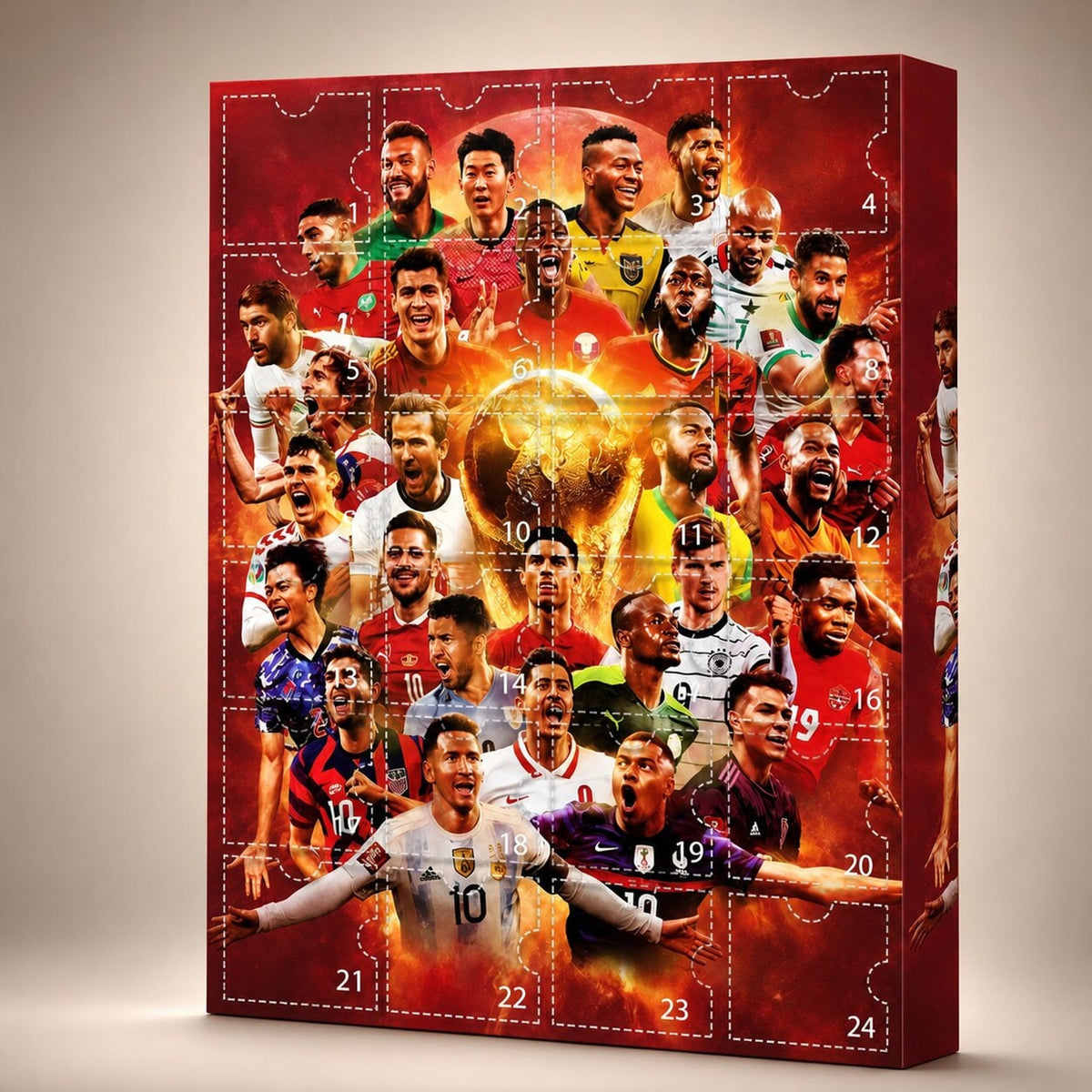 Calendario de Adviento de Fútbol para Niños con 24 Sorpresas Navideñas