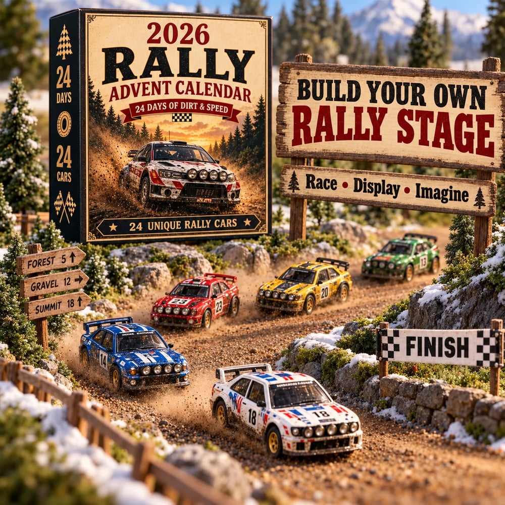 Calendario de Adviento Rally 2026 – 24 días llenos de coches de rally para coleccionar