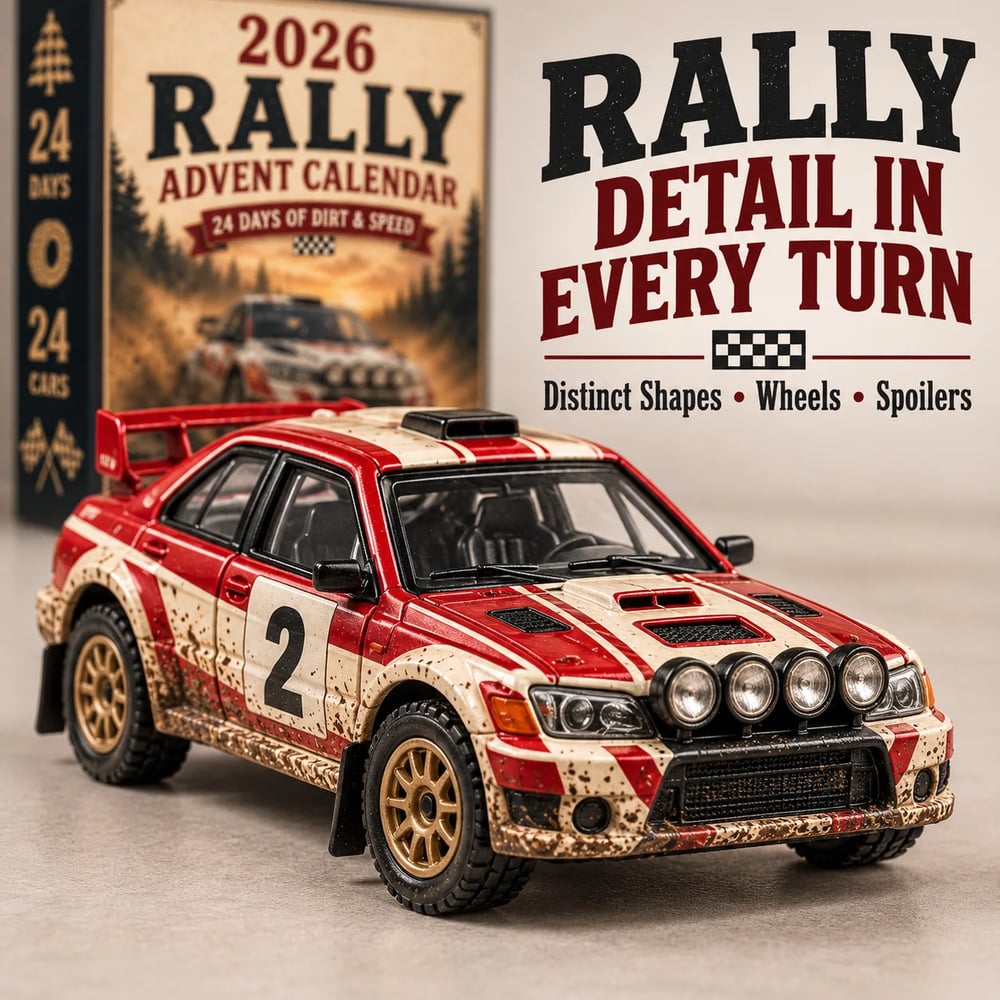 Calendario de Adviento Rally 2026 – 24 días llenos de coches de rally para coleccionar
