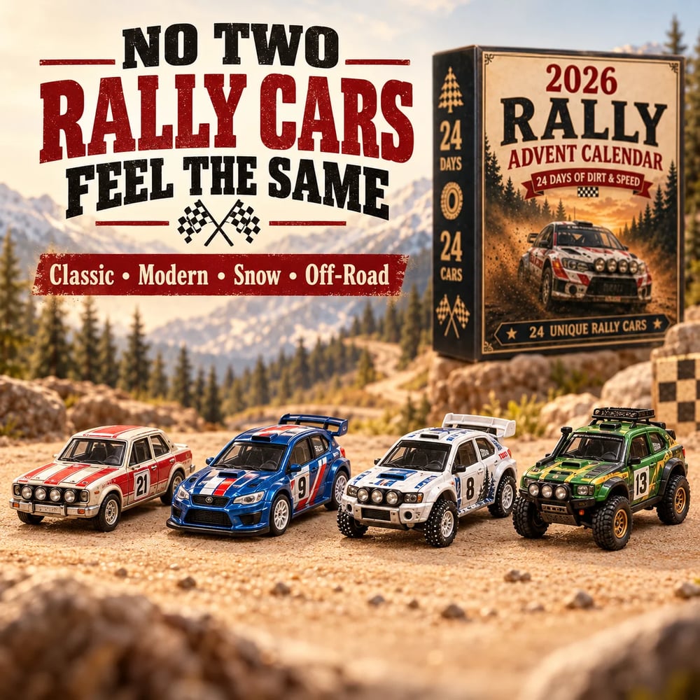 Calendario de Adviento Rally 2026 – 24 días llenos de coches de rally para coleccionar