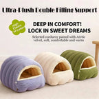 Cama cerrada de invierno para gatos extraíble y lavable