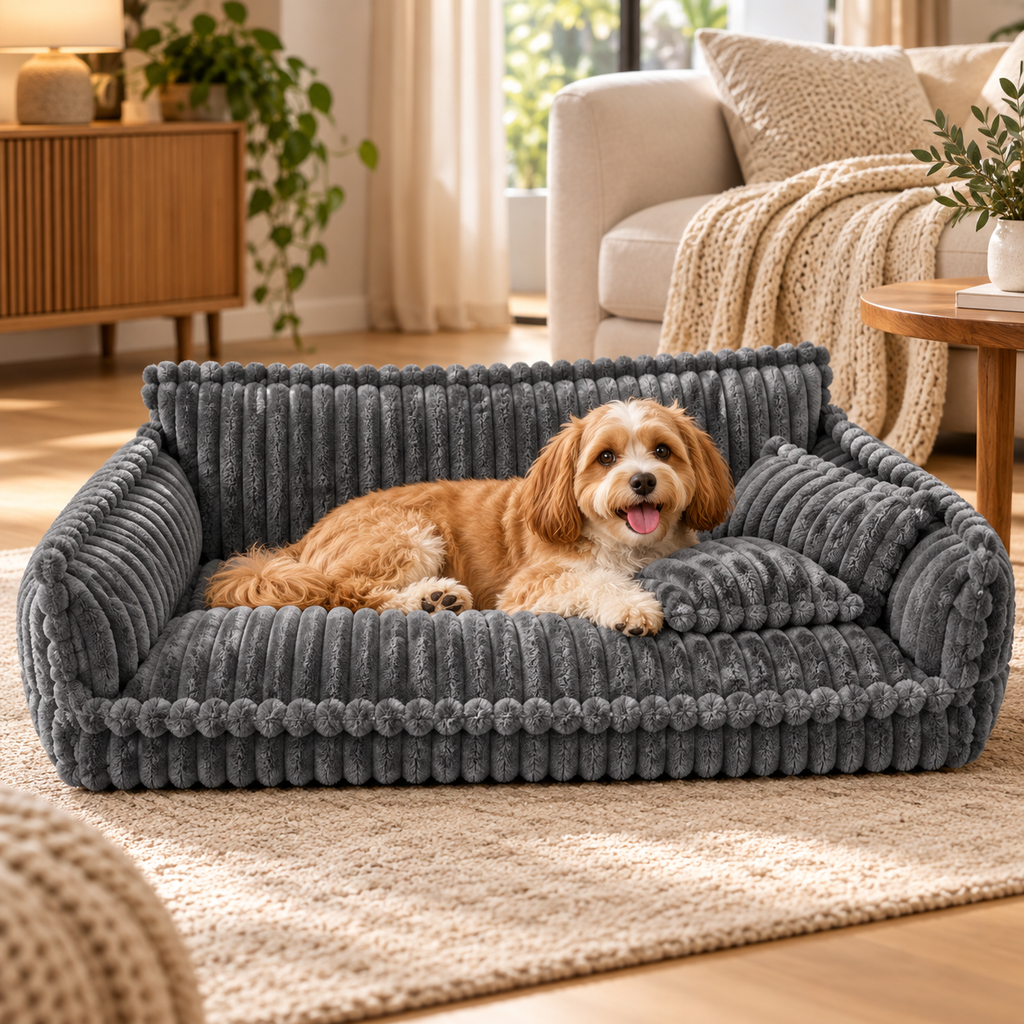 Cama ortopédica antideslizante para perros lavable estilo sofá