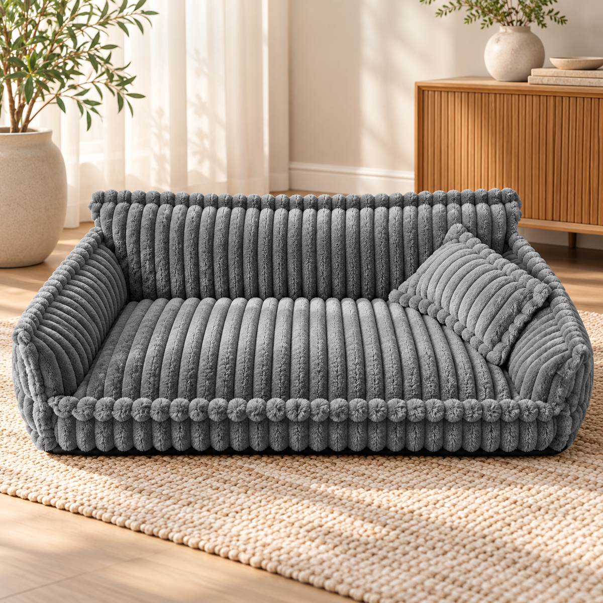 Cama ortopédica antideslizante para perros lavable estilo sofá