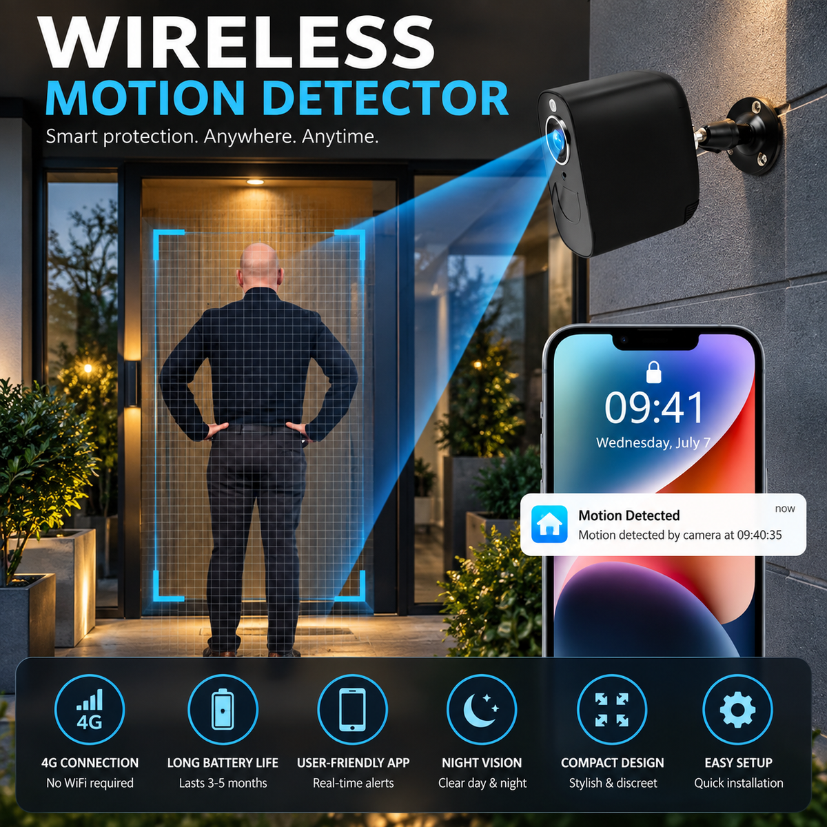 Cámara de seguridad celular 4G