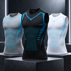 Camiseta de compresión sin mangas para hombre fitness
