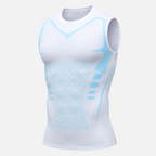 Camiseta de compresión sin mangas para hombre fitness